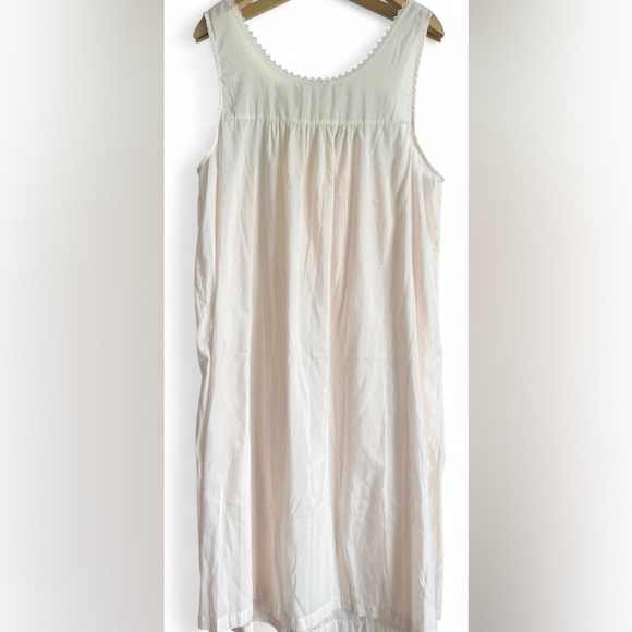 Vintage Cream Embroidered Floral Lace Nightgown Nightwear Cottagecore Large - Picture 2 of 9